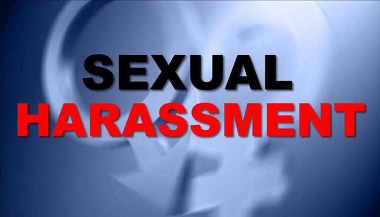 Sexual harassment news graphic