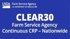 USDA Clear 30 program news graphic
