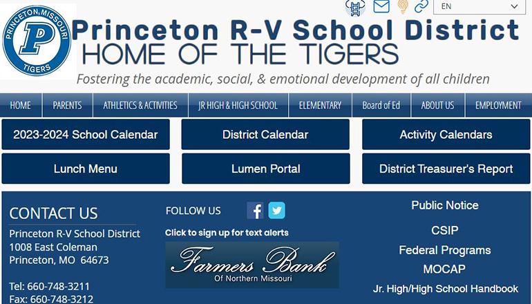 2023 Princeton R-V or (R-5) School District website