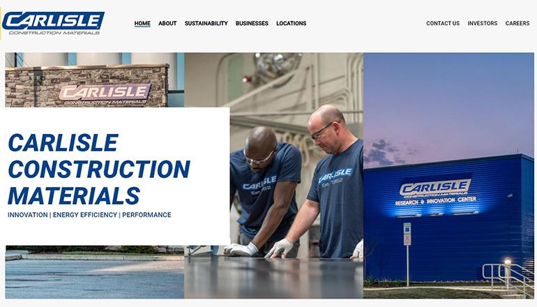 Carlisle Construction Materials website