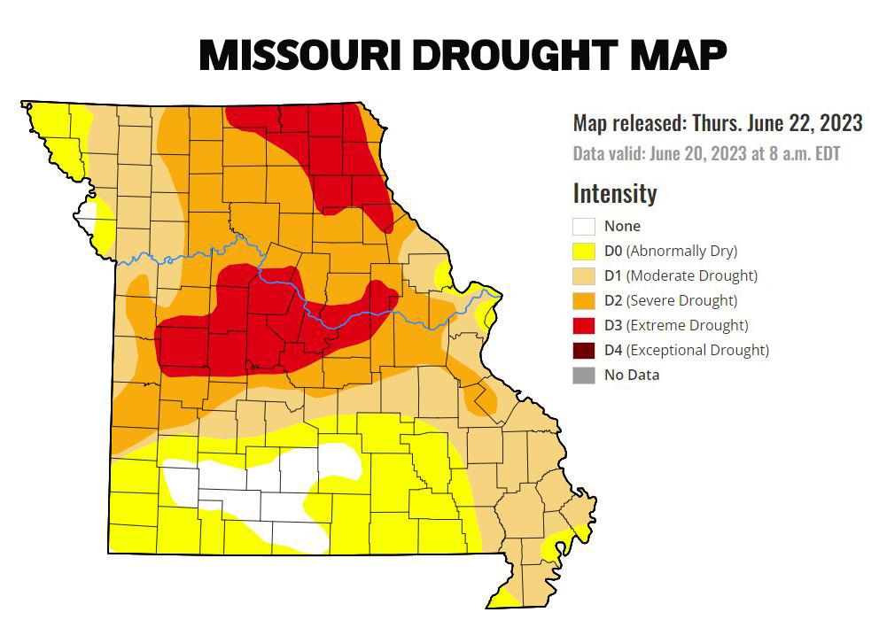 Extreme and severe drought conditions expand into north Missouri