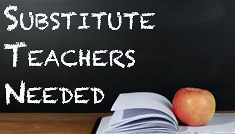 Substitute Teachers Needed News Graphic