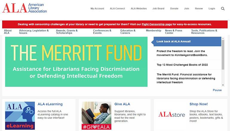 American Library Association website