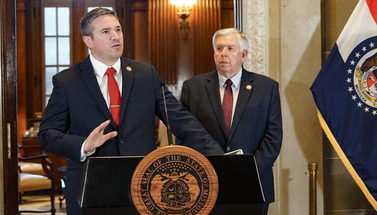 Andrew Bailey was announced as Gov. Mike Parson’s choice to be Missouri attorney (Photo courtesy Governor's office)