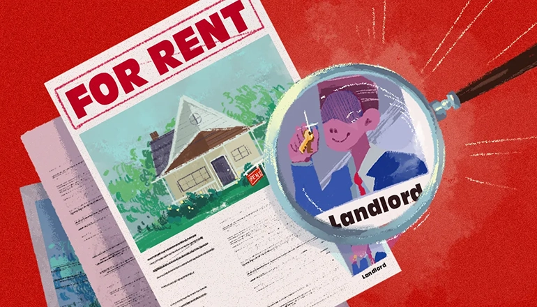 For Rent and Landlord news graphic
