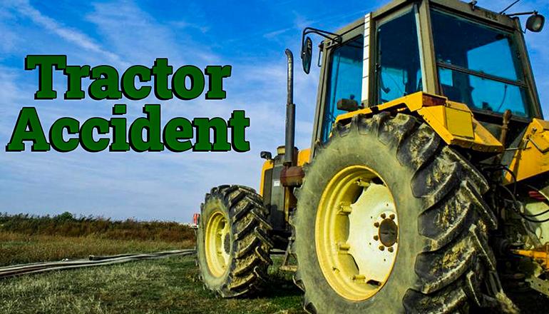Tractor accident news graphic
