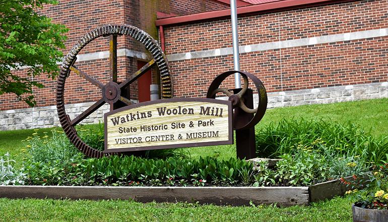 Watkins Mill State Park Visitor Center Sign
