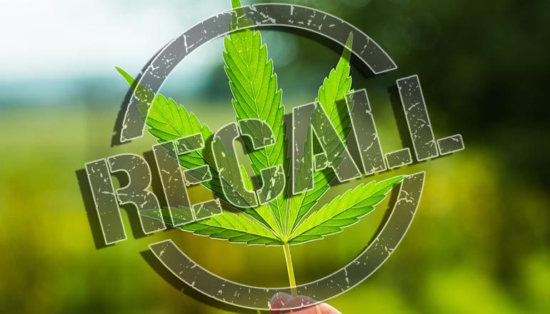 Marijuana or weed or pot recall news graphic