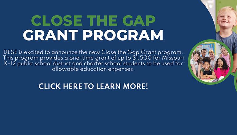 Missouri Close the Gap Grant program graphic