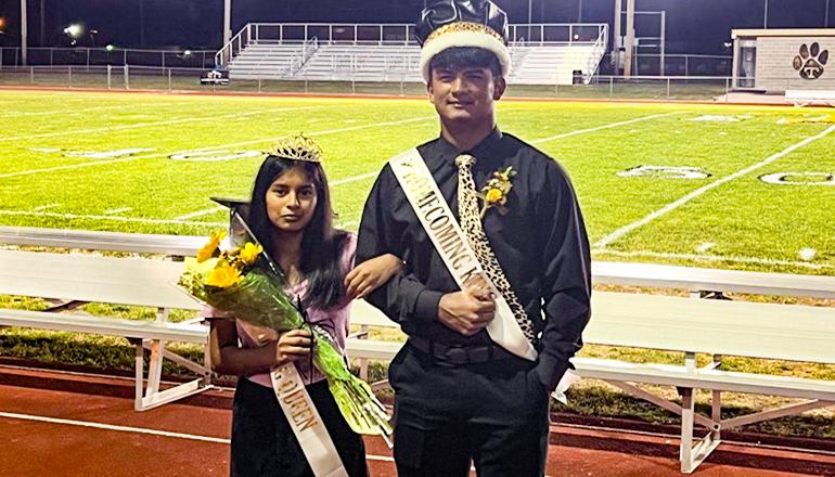 THS Homecoming Royalty 2023 Lopez and Novak