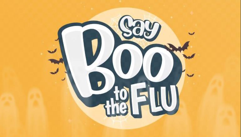 Boo to the flu clinic news graphic