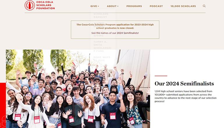 Coca Cola Scholars Website.