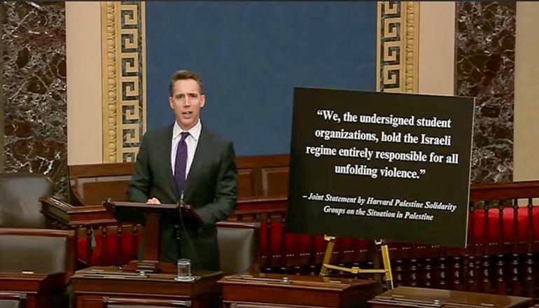 Hawley photo (screenshot from Hawley YouTube video)