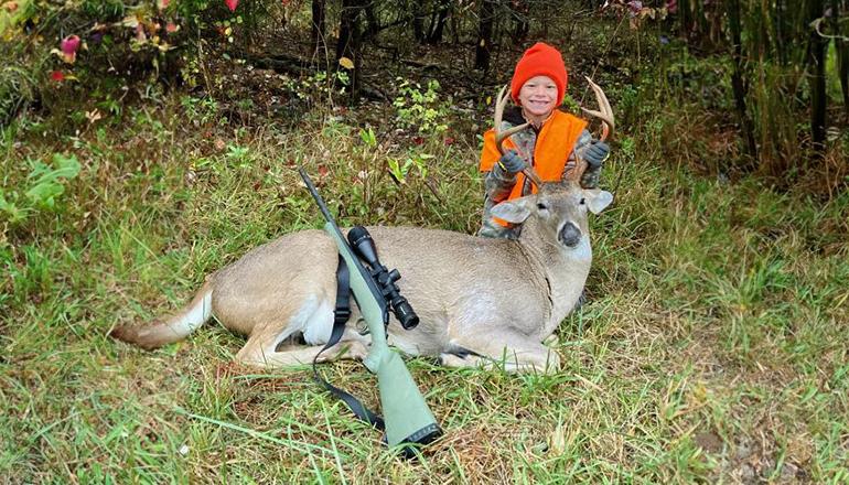 Keever Schaning, age 6, harvests his first deer as a young hunter final