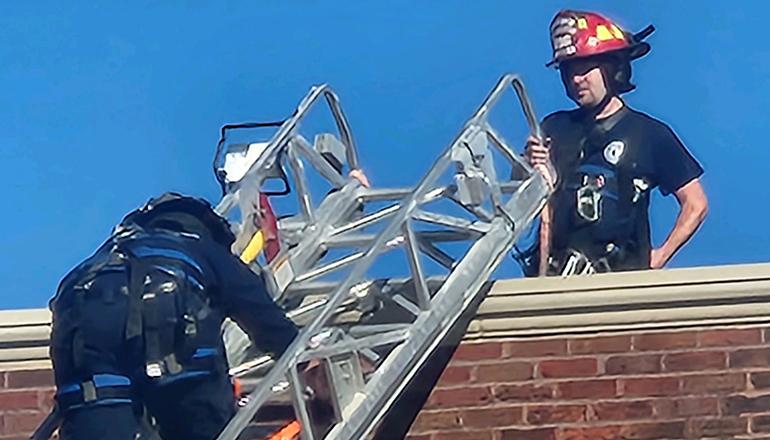 Trenton firefighters climbing training