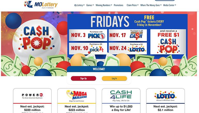 2023 Missouri Lottery website