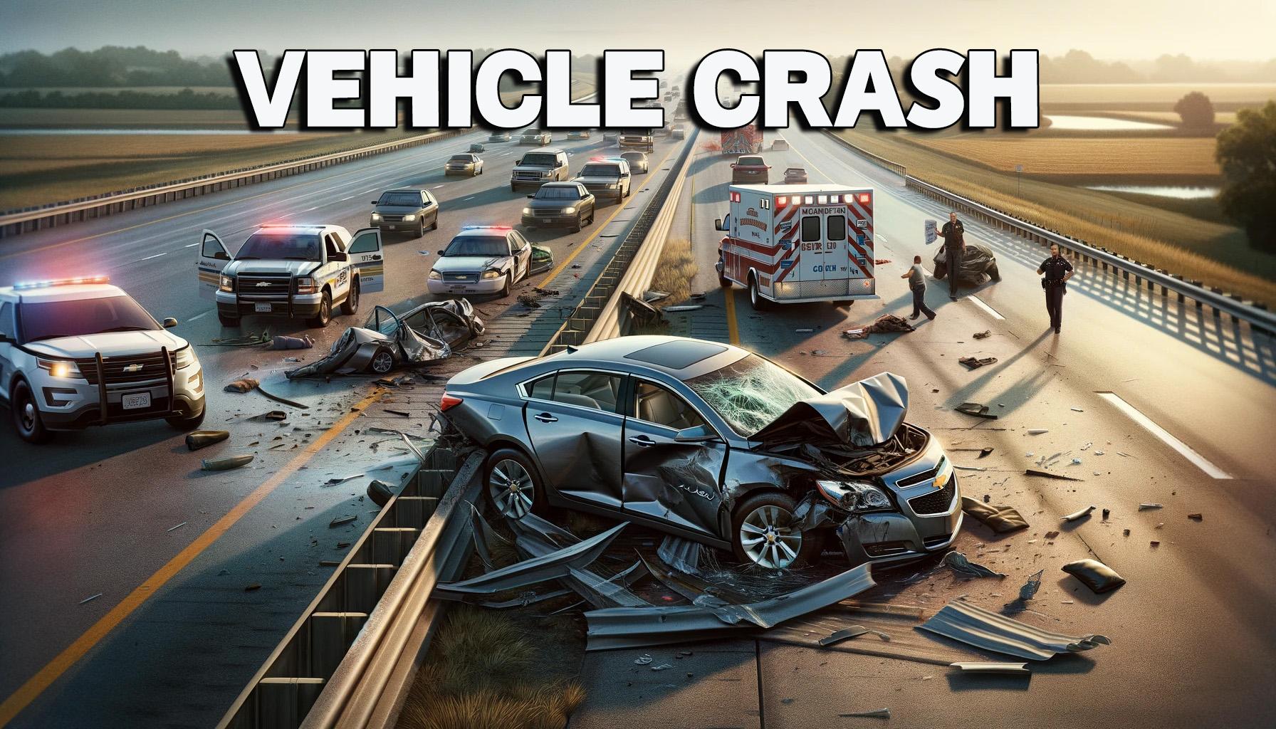 Chevy Malibu accident or crash news graphic