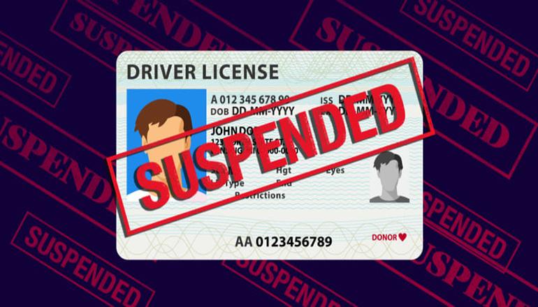 Driver License Suspended news graphic