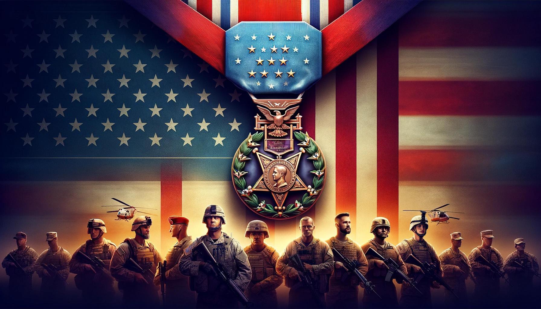 Medal of Honor News Graphic with Military members or service members and soldiers