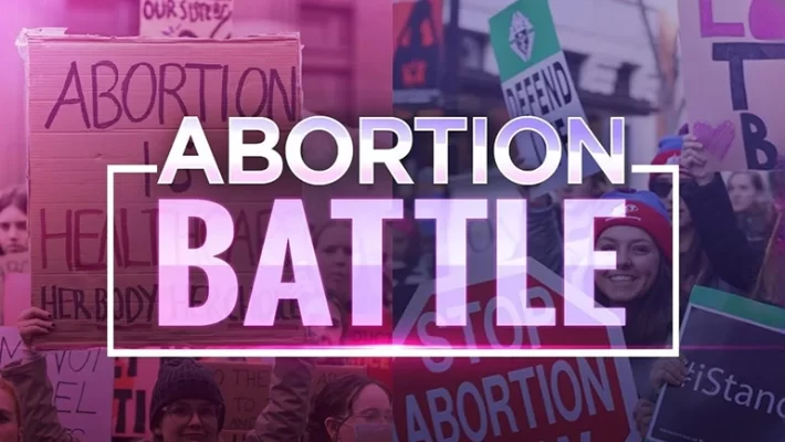 Abortion Battle news graphic