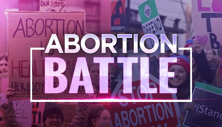 Abortion Battle news graphic