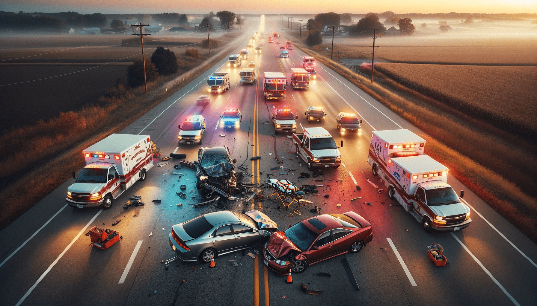 Head On crash or accident news graphic V2