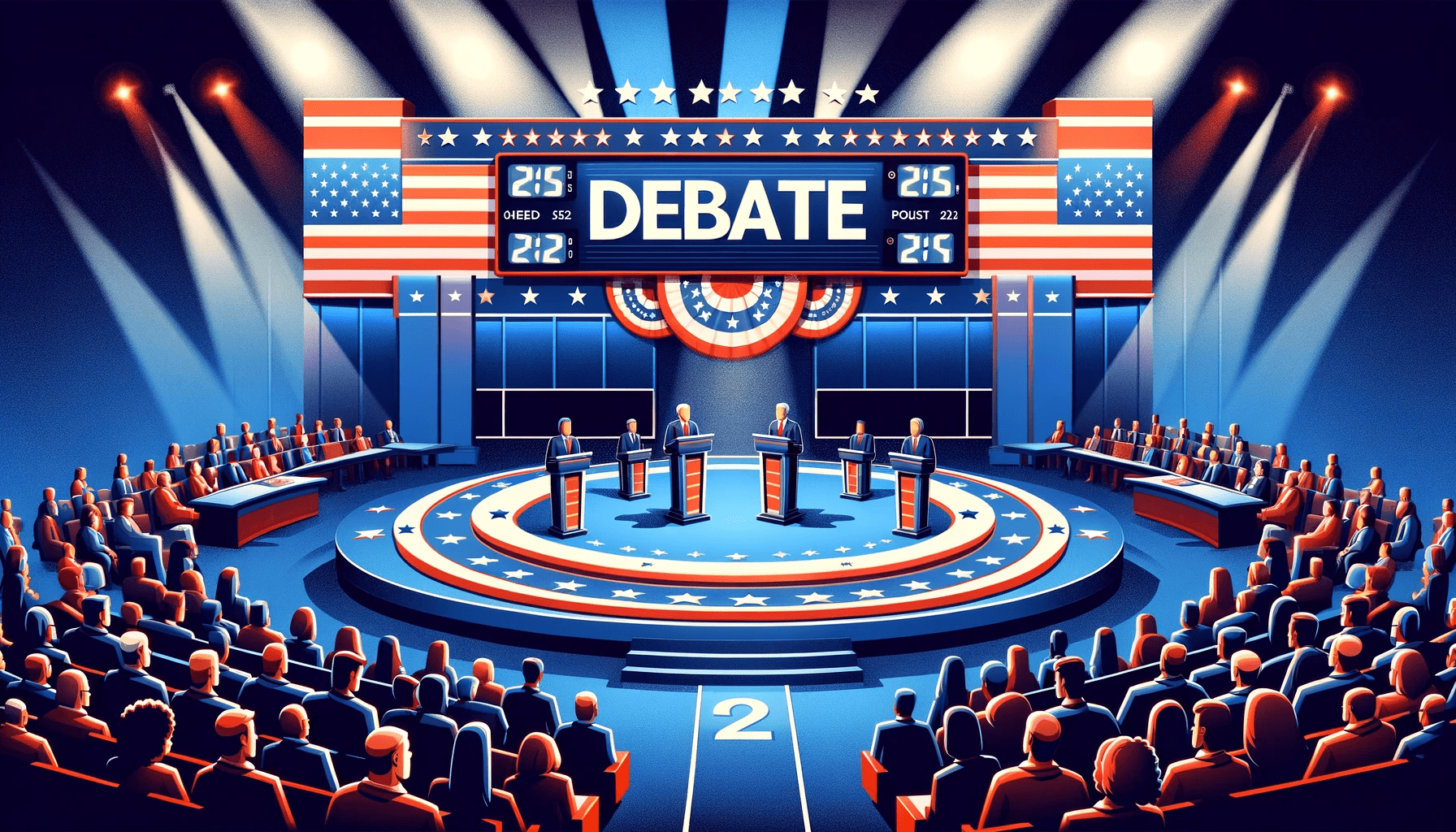 Presidential Debate News Graphic or Debate Graphic in general