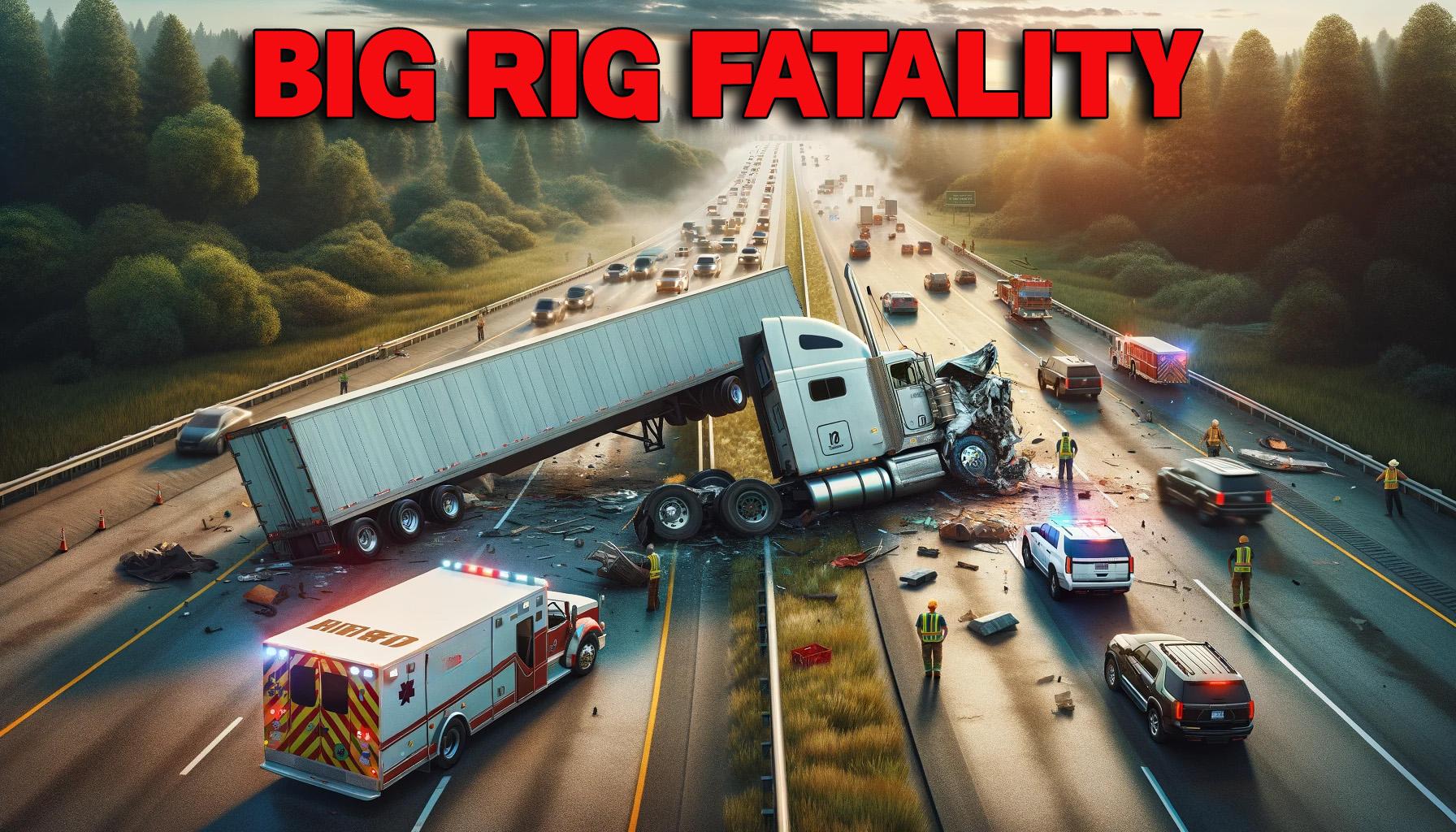Big Rig Fatality news graphic