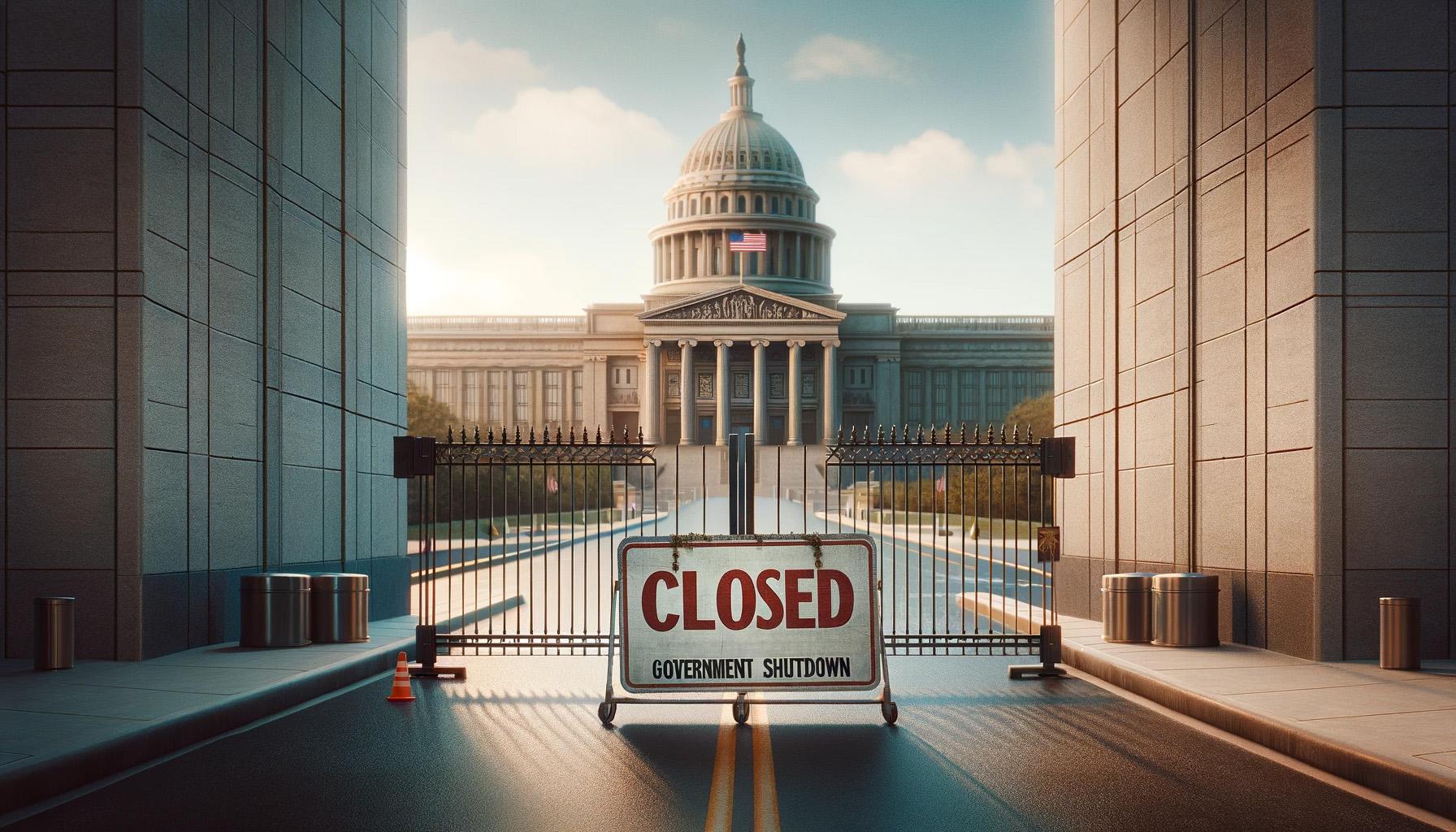 Government Shutdown News Graphic