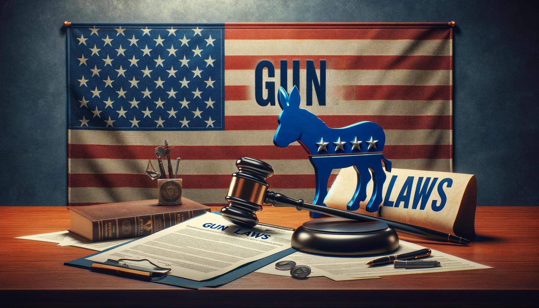 Democratic Party Gun Laws News Graphic