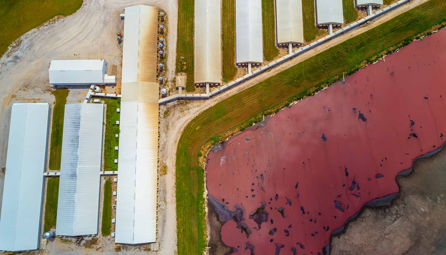 Aerial View of Large Scale Farm (Photo via Adobe Stock Images)