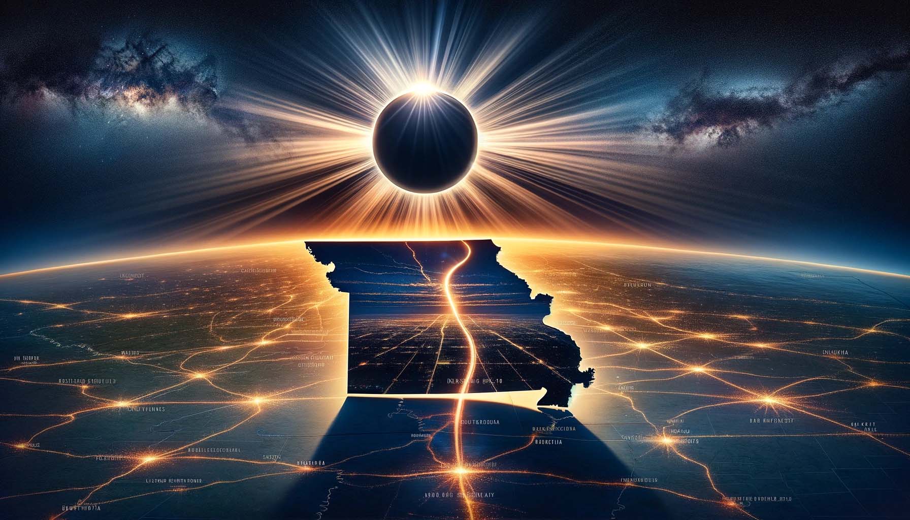 Every location in Missouri in the path of the total solar eclipse on