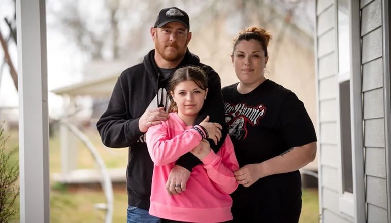 The Barton family not included in super bowl rally shooting (Photo by Christopher Smith - KFF Health News)