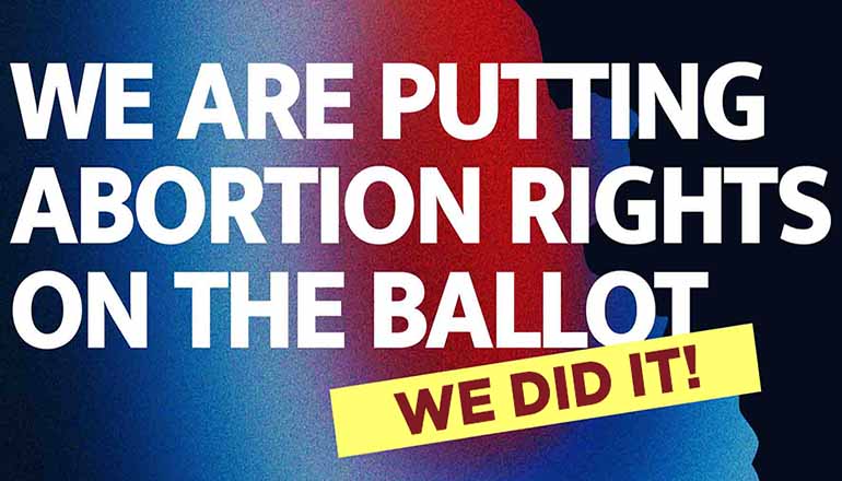 Abortiopn rights on voter ballot news graphic