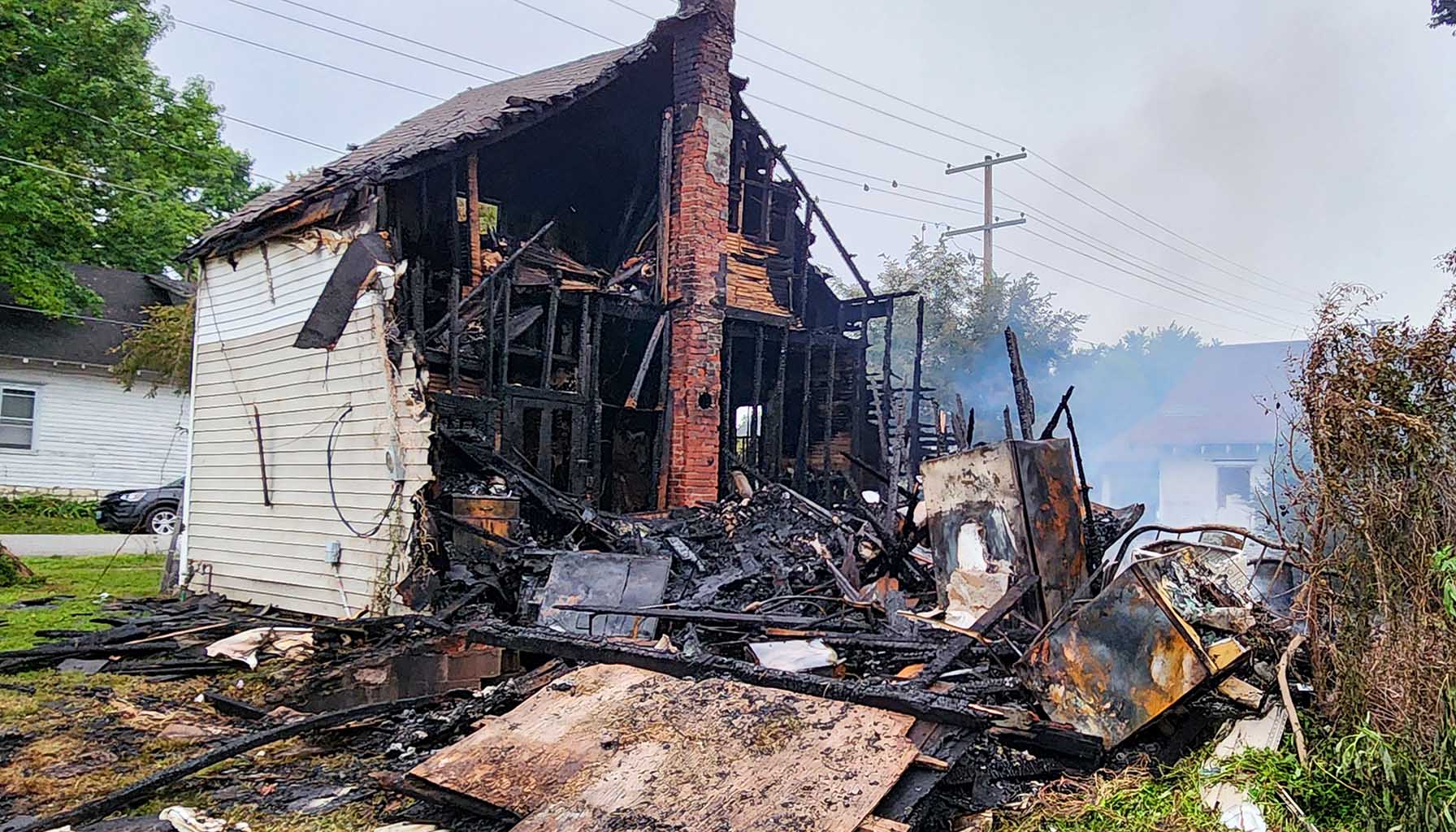 Fire destroys house at 515 East 9th Court in Trenton