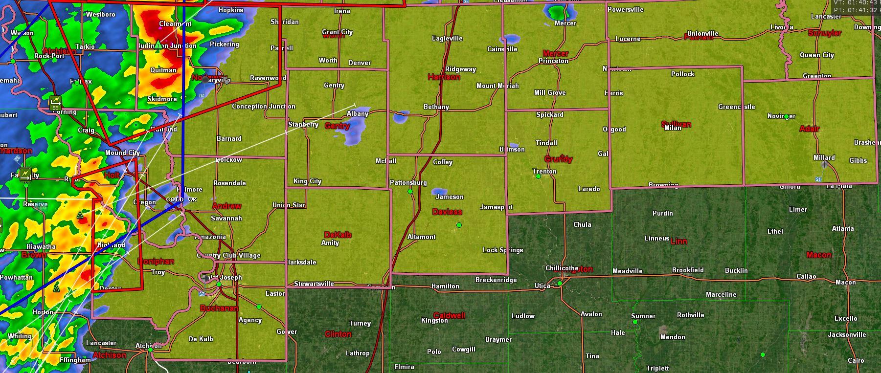 Severe Thunderstorm Watch issued for 16 northern Missouri counties