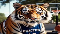 Princeton Tigers AI basketball logo