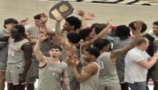 NCMC's men celebrate the 2025 Central Plains Regional championship win over Northark