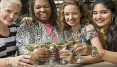 Women Drinking Wine