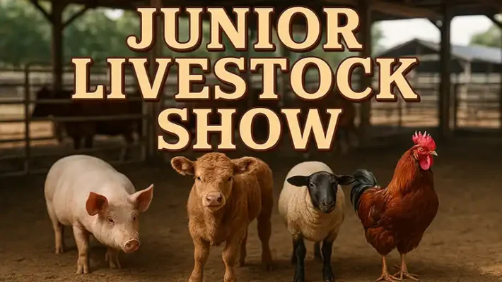 Junior Livestock Show graphic by AI