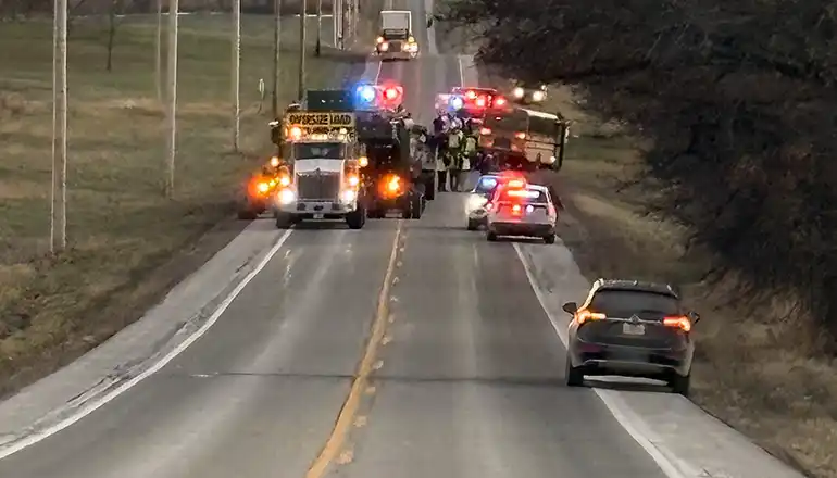 Crash involving oversized load shuts down Highway 65 north of Trenton