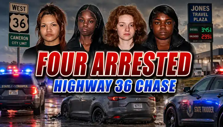 Four women arrested after high-speed chase on Highway 36