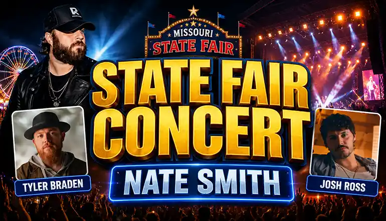 Missouri State Fair announces Nate Smith grandstand concert